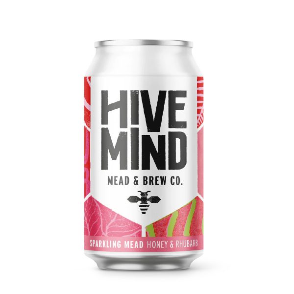 Hive Mind Honey & Rhubarb Sparkling Mead (330ml) 1