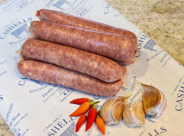 Pork, Chilli & Garlic Sausages x 6 (550g) 1